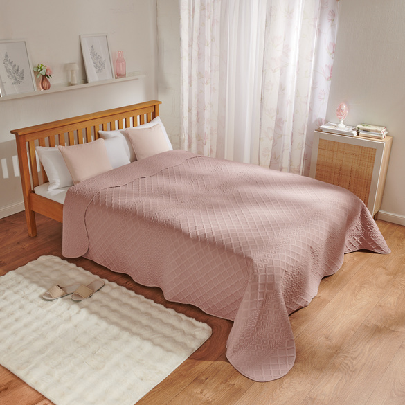 Couvre-lit rose