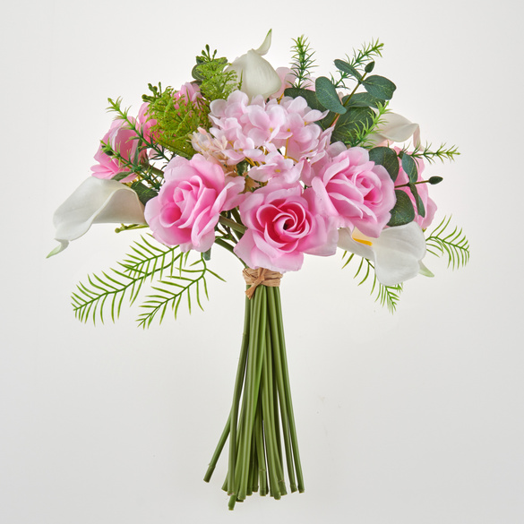 Bouquet de roses et callas