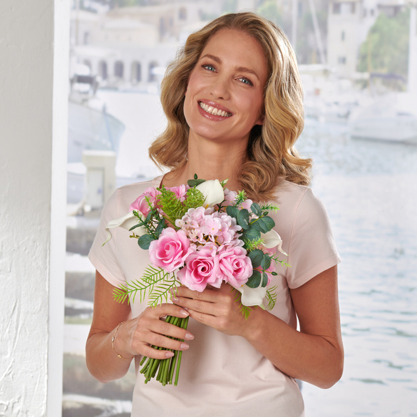 Bouquet de roses et callas