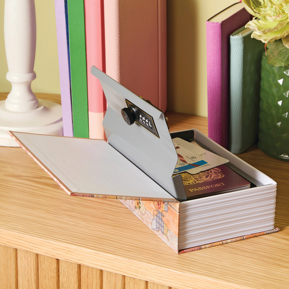 Coffre-fort livre design papillon