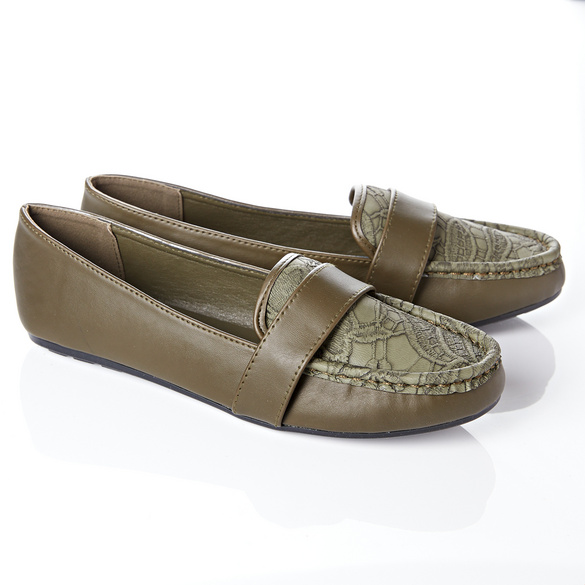 Moccasin Amelie vert foncé Amélie di Santi