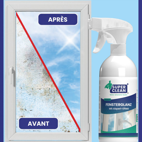 Nettoyeur de vitres "Brillance des vitres" 2-en-1 SuperClean