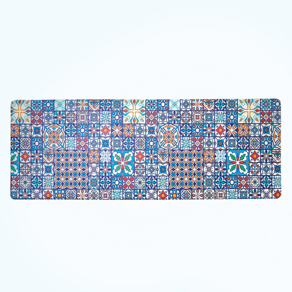 Tapis de cuisine motif floral 120x45