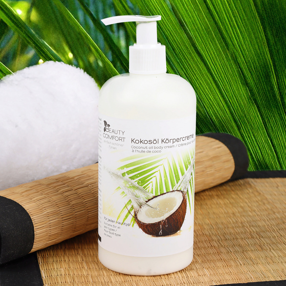 Lotion pour le corps à l'huile de noix de coco