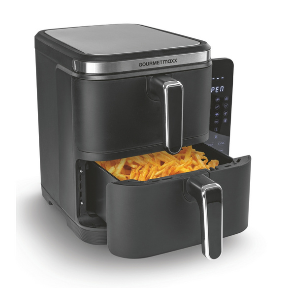 Friteuse à air chaud verticale 2 x 5 l double chambre GOURMETmaxx