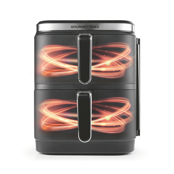 Friteuse à air chaud verticale 2 x 5 l double chambre GOURMETmaxx