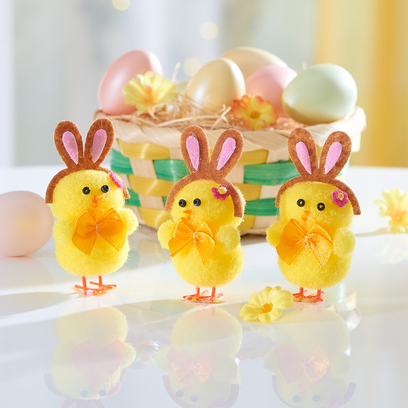 Poussin décoratif, lot de 3