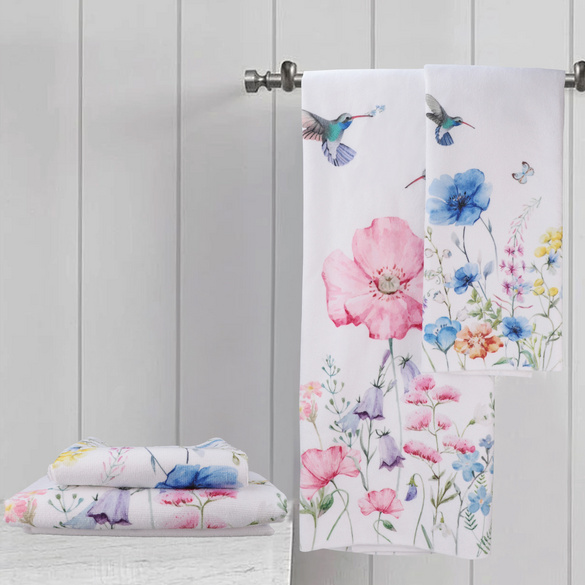 Lot de 2 serviettes - design floral