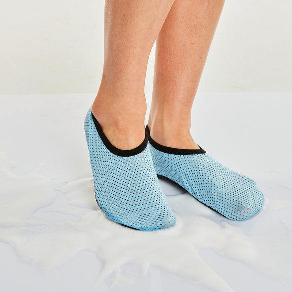 Chaussons de bain antidérapants, blanc