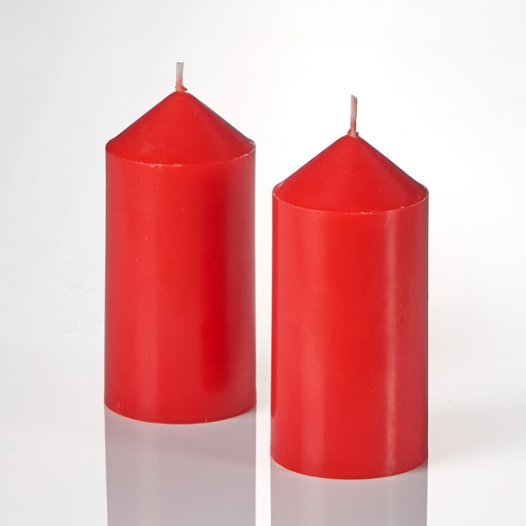 Lot de 2 bougies rouges