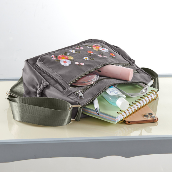 Sac à main "floral" gris