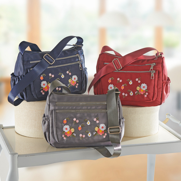 Sac à main "floral" gris