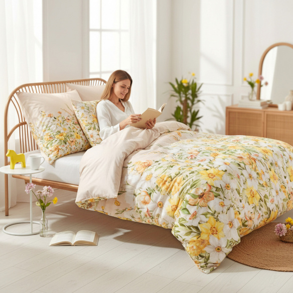 Linge de lit "Fleurs" 2 pièces