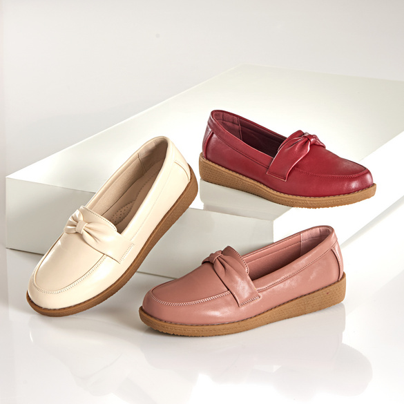 Mocassins, rose foncé