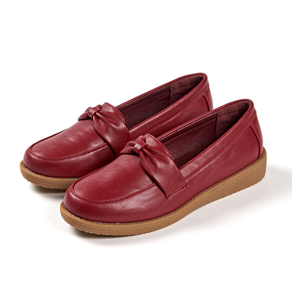 Mocassins, rouge foncé