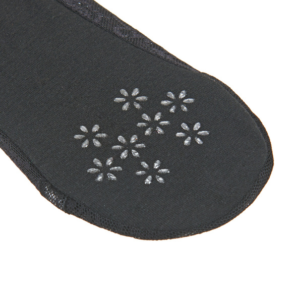 Chaussettes en dentelle noir + blanc + beige 3 paires