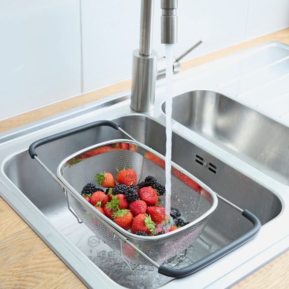 Passoire télescopique en acier inoxydable