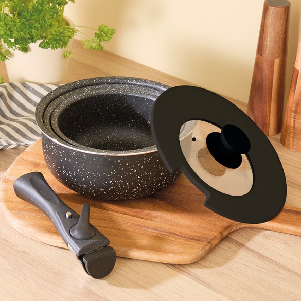 Set de casseroles empilables 3pcs.