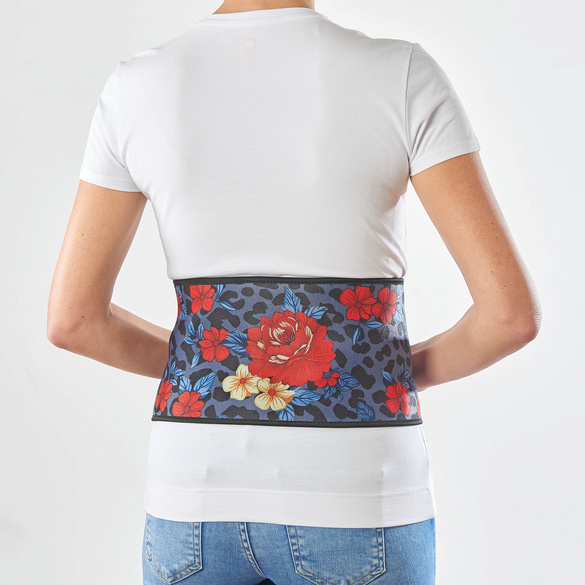 Support dorsal fleurs léopard