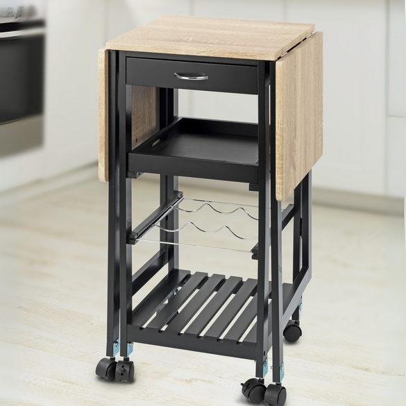 Chariot de cuisine avec plateau & fonction pliante WENKO