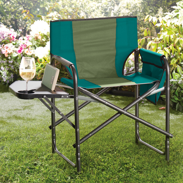 Chaise type régie avec tablette et sacoche