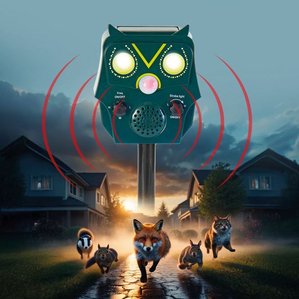 Défense solaire à ultrasons contre les animaux
