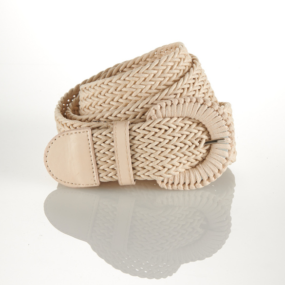 Ceintures stretch sable + marine – lot de 2