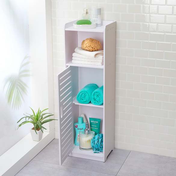 Armoire de salle de bain avec porte blanche