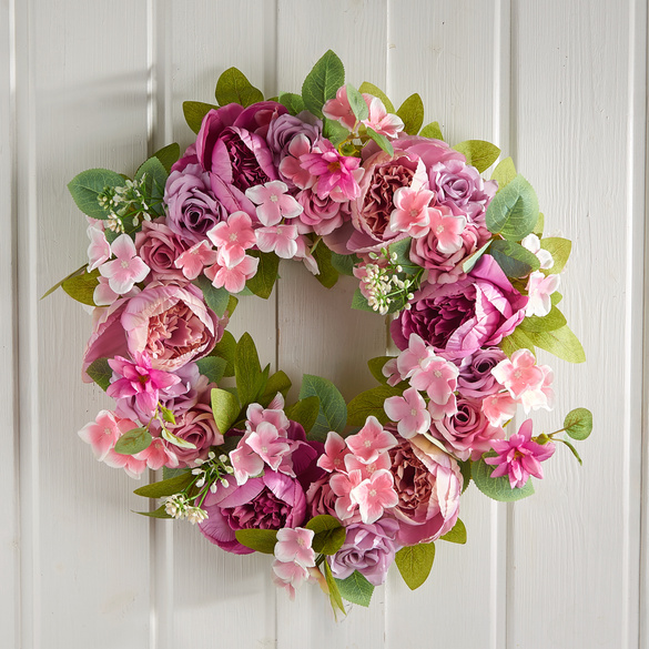 Couronne de fleurs "pivoines"