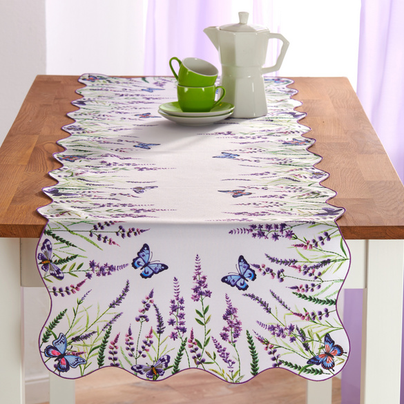 Chemin de table "Papillons" 40 x 140 cm