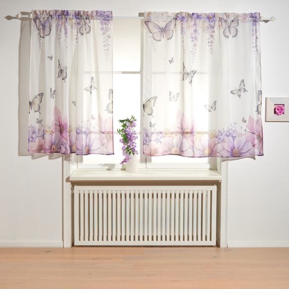 Rideau "Papillons" 140 x 140 cm