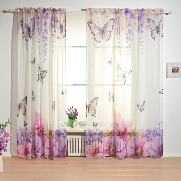Rideau "Papillons" 140 x 230 cm