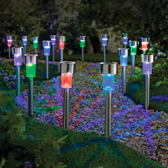 Lampes solaires à LED, lot de 12