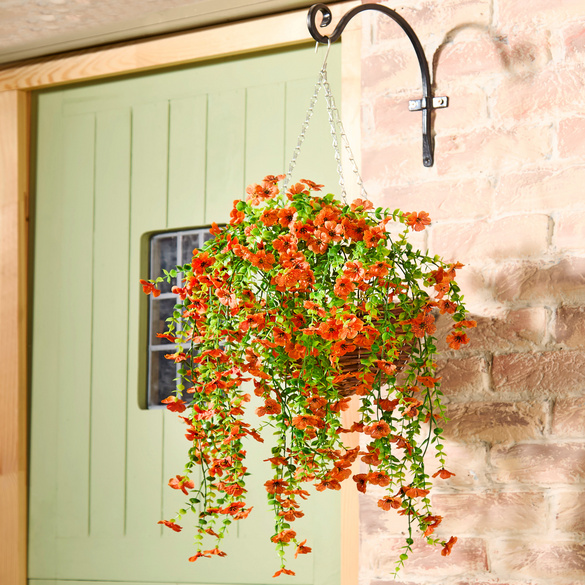 Fleurs artificielles suspendues orange