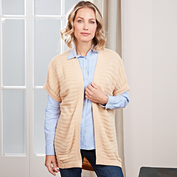 Gilet sans manches, beige