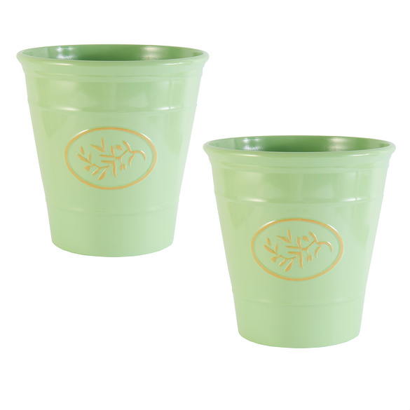 Pots de fleurs « Olives », lot de 2