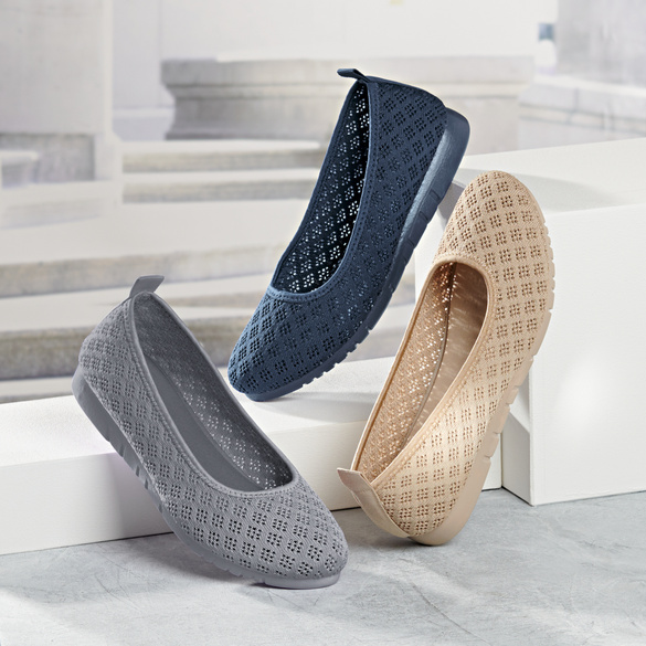 Les ballerines "Wenny", bleu marine Amélie di Santi