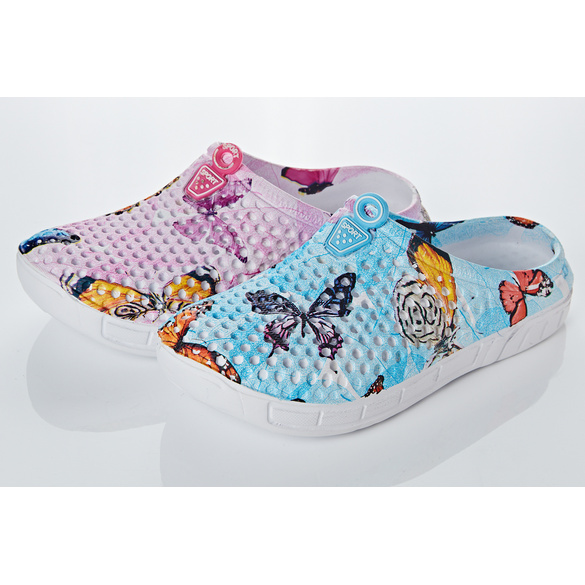Sabots   "Papillons", bleu