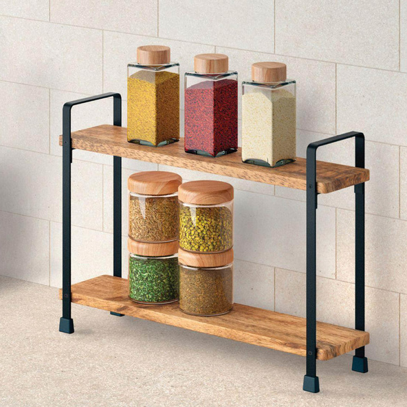 Etagère à épices "York Lava" 2 étages METALTEX