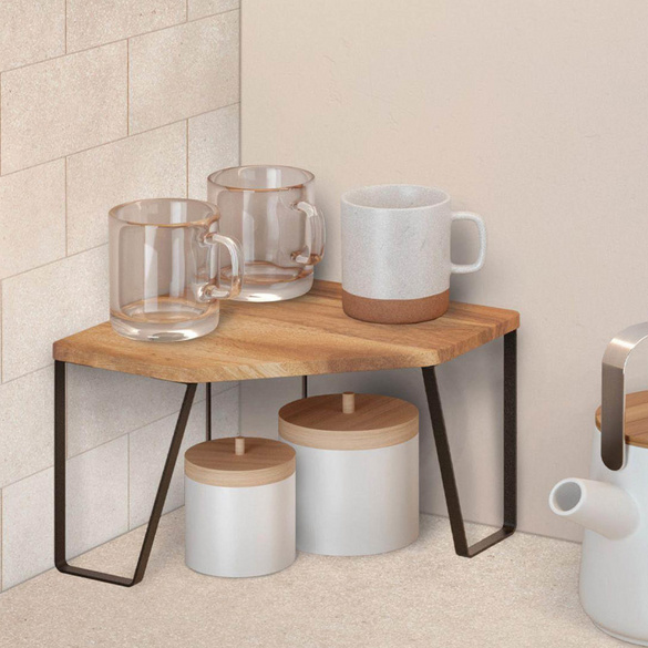 Étagère d'angle "York Lava" 1 étage METALTEX