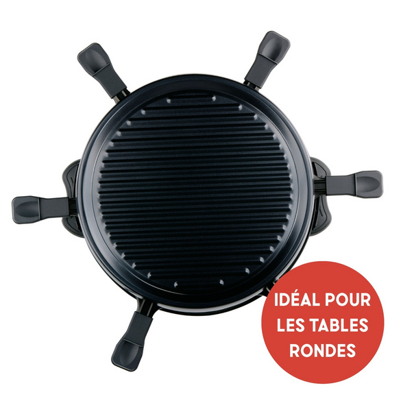 Gril à raclette rond pour 6 personnes ALPINA