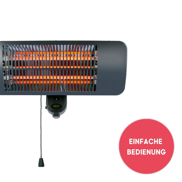 Chauffage de terrasse avec 3 niveaux de chauffage pour l'extérieur