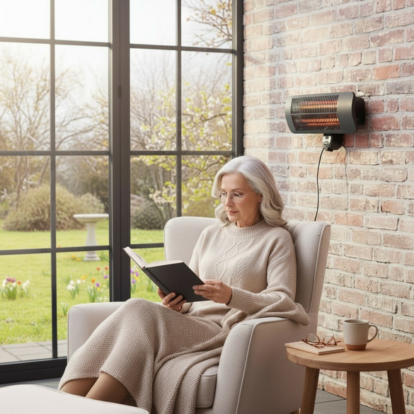 Chauffage de terrasse avec 3 niveaux de chauffage pour l'extérieur