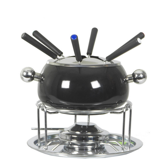 Service à fondue "Noir" 9 pièces NOUVEL