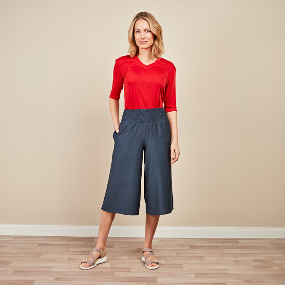 Jupe-culotte estivale "Caro", bleu