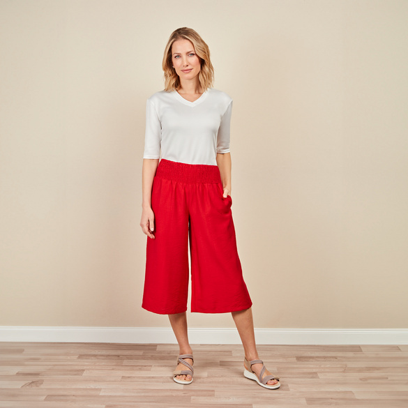 Jupe-culotte estivale "Caro", rouge