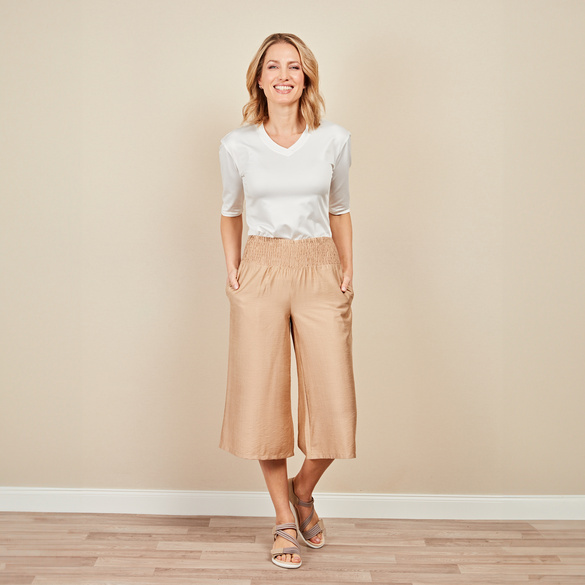 Jupe-culotte estivale "Caro", beige
