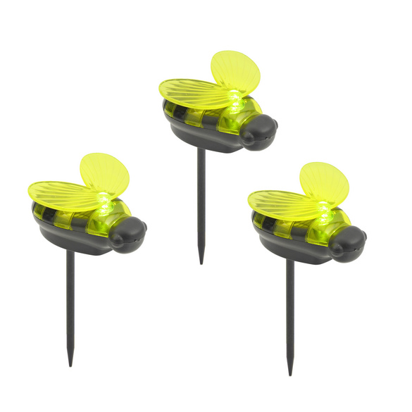 Lot de 3 Lampes solaires abeilles
