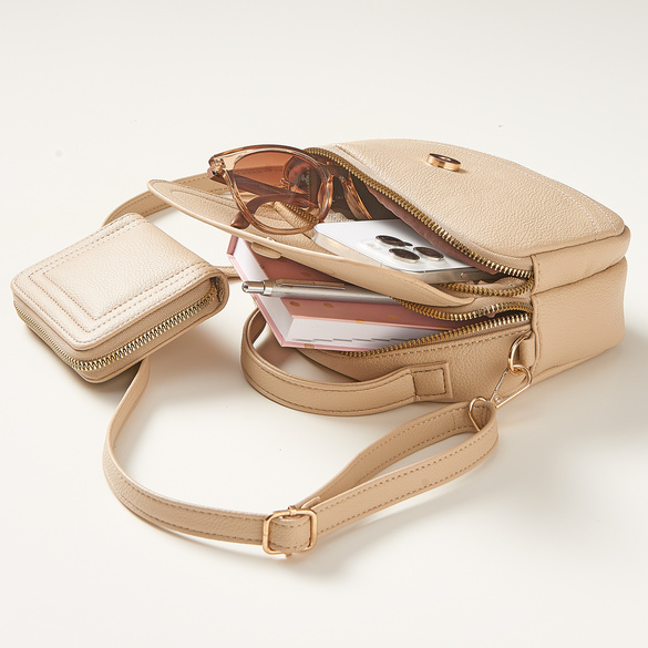 Sac « Geli » avec portefeuille, sable