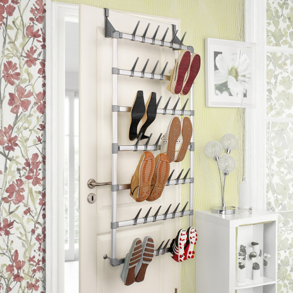 Étagère à chaussures à fixer sur la porte ou au mur pour 21 paires de chaussures